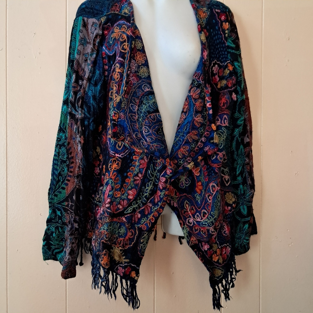 Vitage Multicolor  Cardigan 60% Wood / Rayon Women Size L